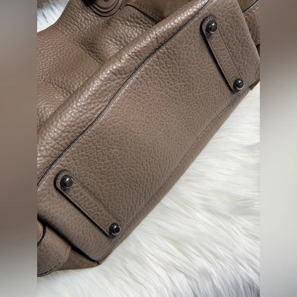 COACH Edie Leather Suede Shoulder Bag - Picture 5 of 7